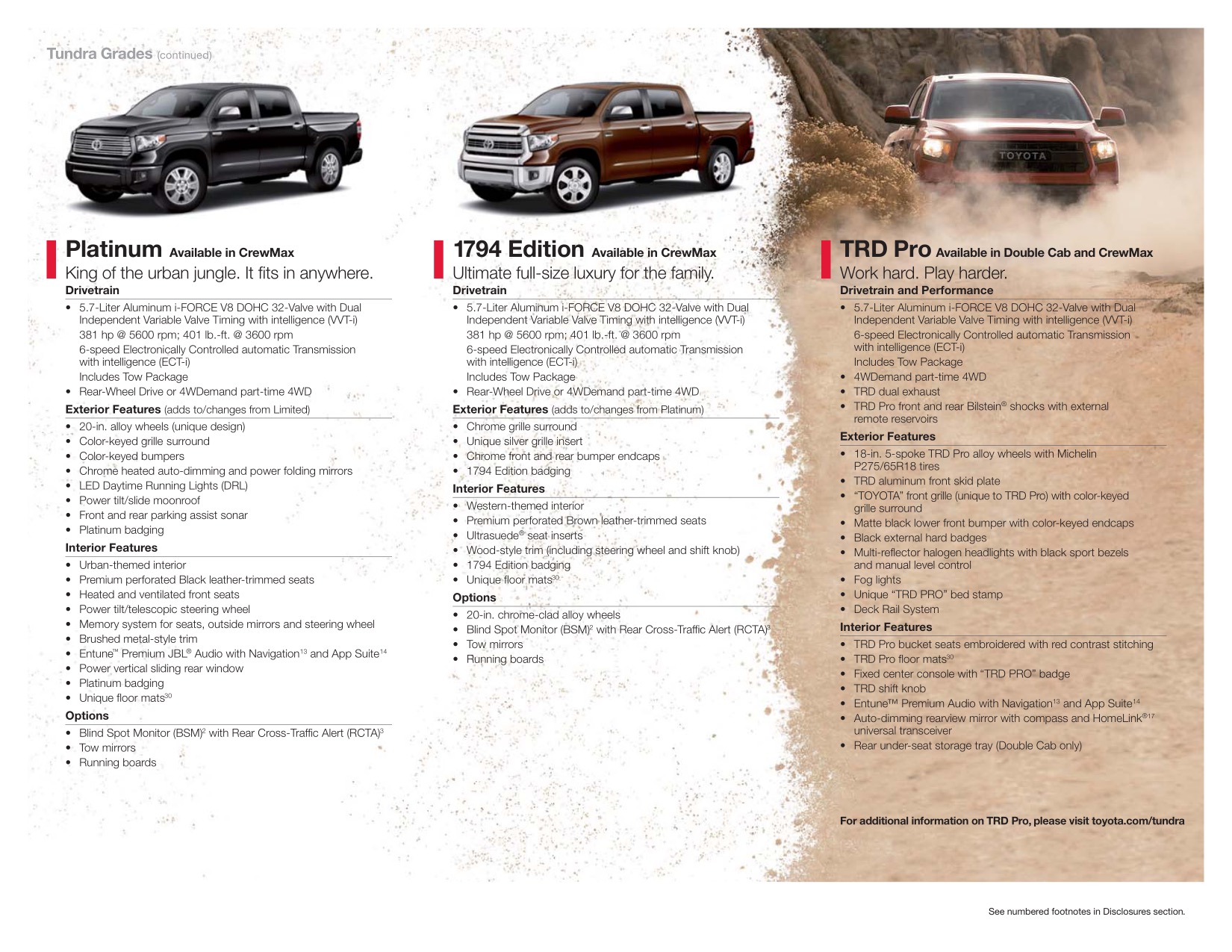 2015 Toyota Tundra Brochure Page 34